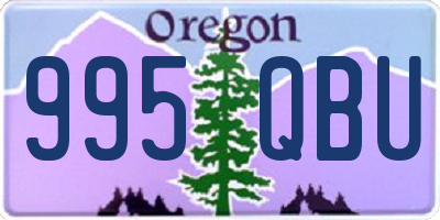 OR license plate 995QBU