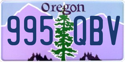 OR license plate 995QBV