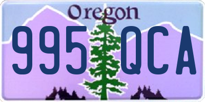 OR license plate 995QCA