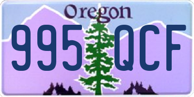 OR license plate 995QCF