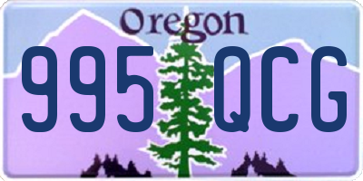 OR license plate 995QCG