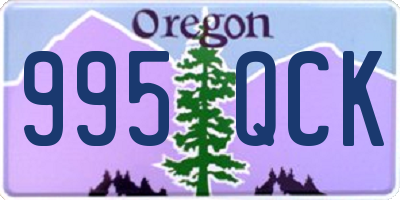 OR license plate 995QCK