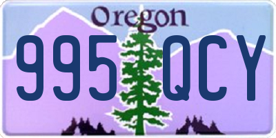 OR license plate 995QCY