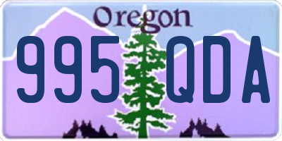 OR license plate 995QDA