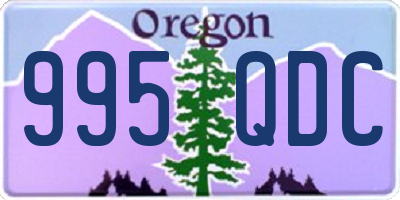 OR license plate 995QDC
