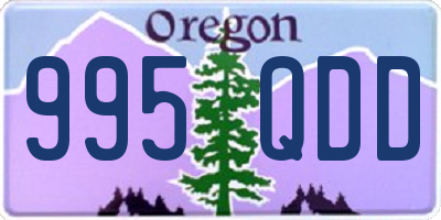 OR license plate 995QDD