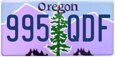 OR license plate 995QDF