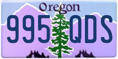 OR license plate 995QDS