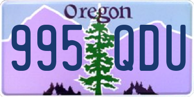OR license plate 995QDU