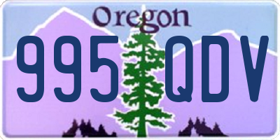 OR license plate 995QDV