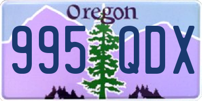 OR license plate 995QDX