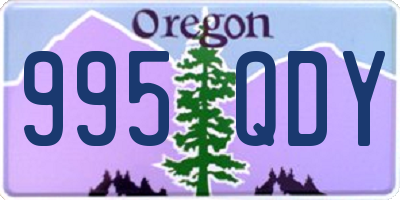 OR license plate 995QDY