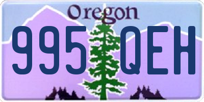 OR license plate 995QEH