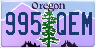 OR license plate 995QEM