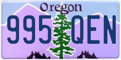 OR license plate 995QEN