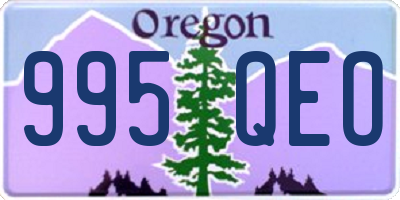 OR license plate 995QEO