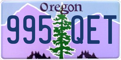 OR license plate 995QET