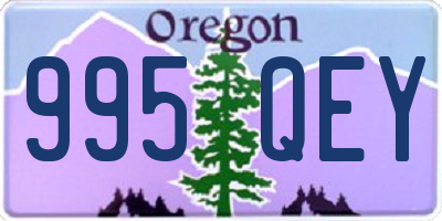 OR license plate 995QEY