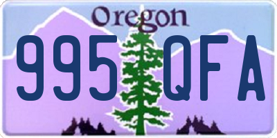 OR license plate 995QFA