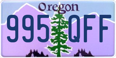 OR license plate 995QFF