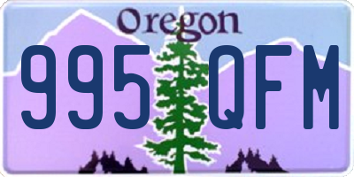 OR license plate 995QFM