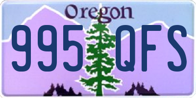 OR license plate 995QFS