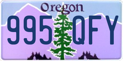 OR license plate 995QFY