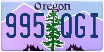 OR license plate 995QGI