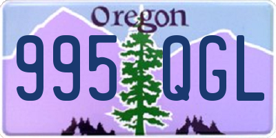 OR license plate 995QGL