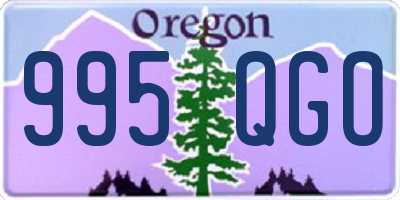 OR license plate 995QGO