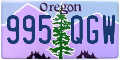 OR license plate 995QGW