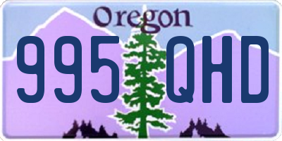 OR license plate 995QHD