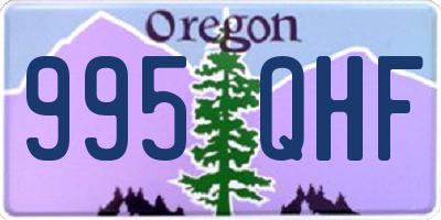 OR license plate 995QHF