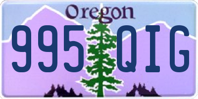 OR license plate 995QIG
