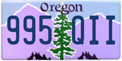 OR license plate 995QII