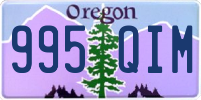 OR license plate 995QIM