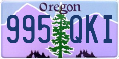 OR license plate 995QKI