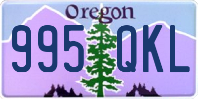 OR license plate 995QKL