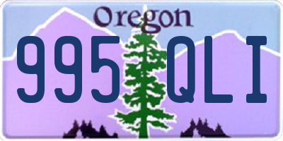 OR license plate 995QLI