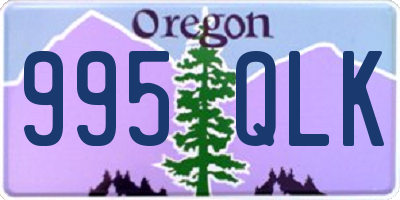 OR license plate 995QLK