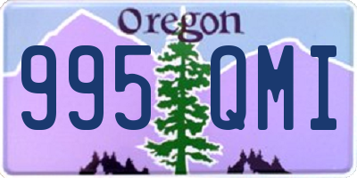 OR license plate 995QMI