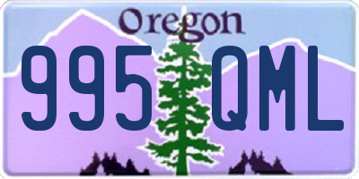 OR license plate 995QML