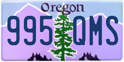 OR license plate 995QMS