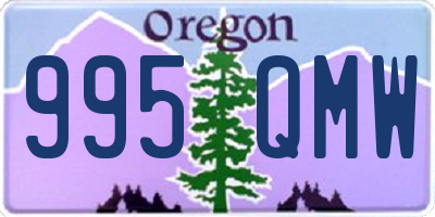 OR license plate 995QMW
