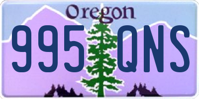 OR license plate 995QNS