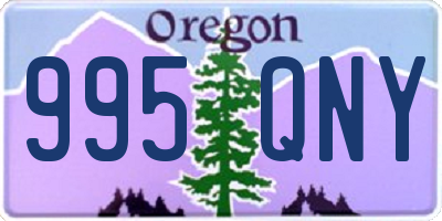 OR license plate 995QNY