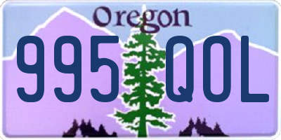 OR license plate 995QOL
