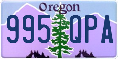 OR license plate 995QPA