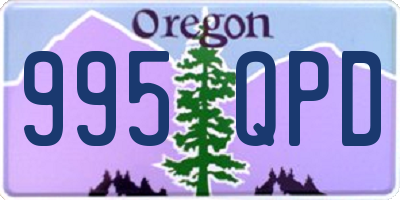 OR license plate 995QPD