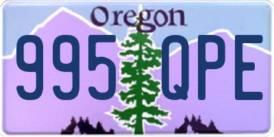 OR license plate 995QPE